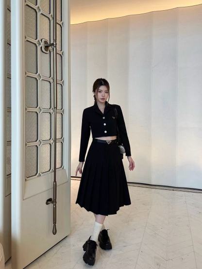 PR4DA 高品質スーツジャケット+スカート ツーピースセット【50％割引+送料無料】