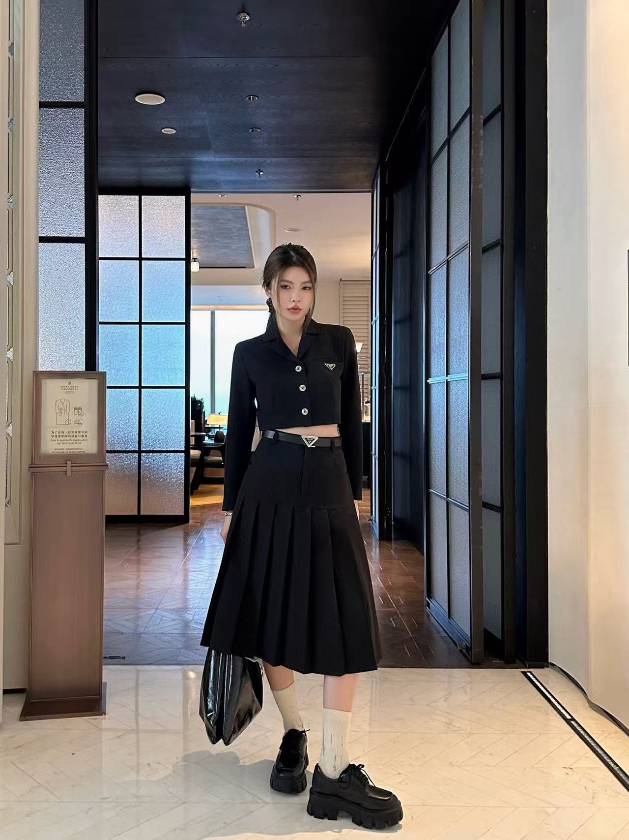 PR4DA 高品質スーツジャケット+スカート ツーピースセット【50％割引+送料無料】