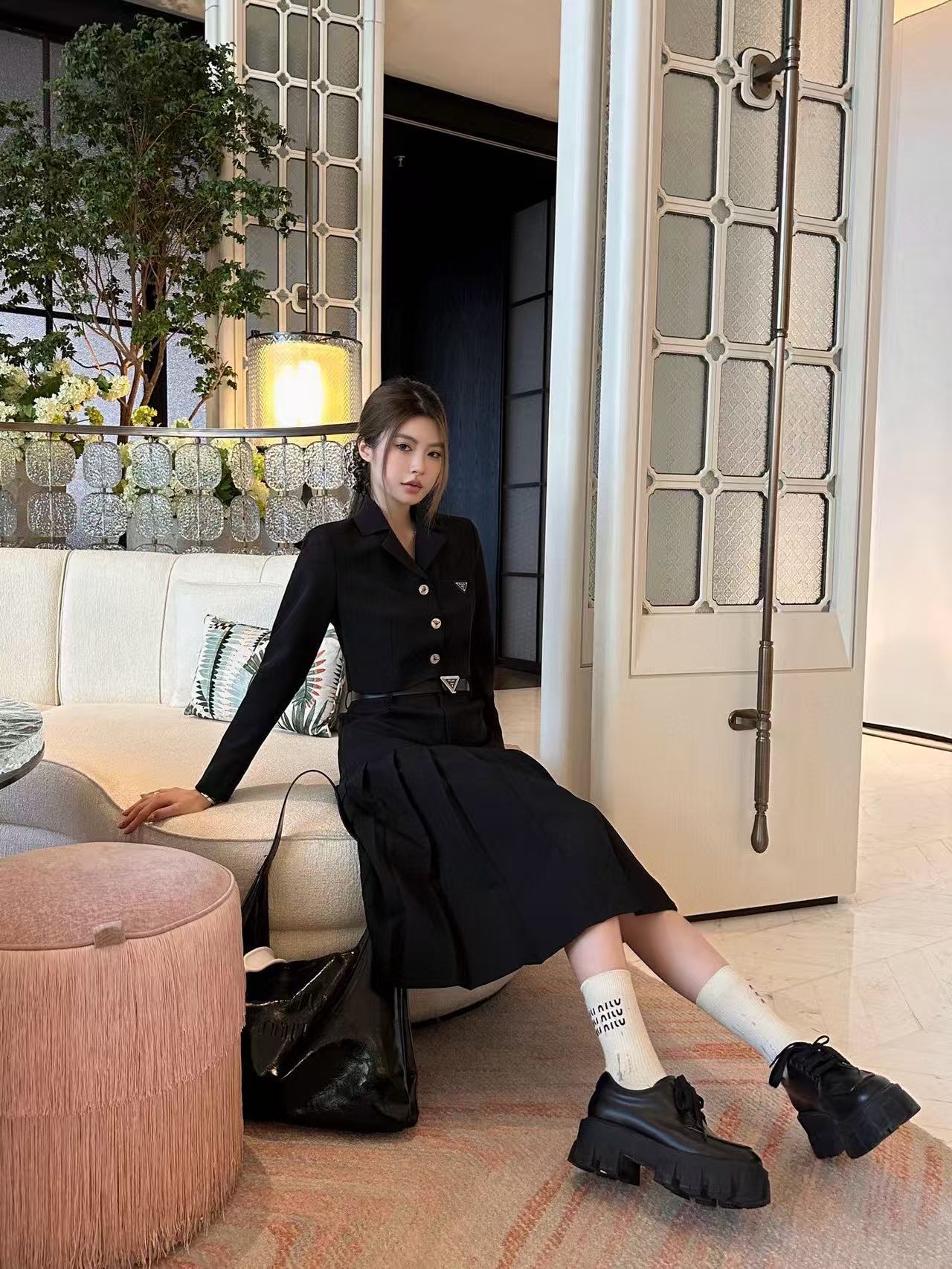 PR4DA 高品質スーツジャケット+スカート ツーピースセット【50％割引+送料無料】