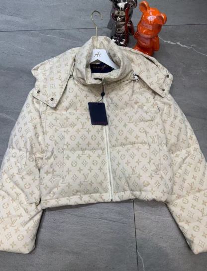 LV フード付きプリントダウンジャケット【50％割引+送料無料】