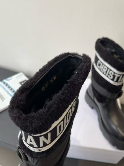 DIOR 高品質ウール レターアンクルブーツ【50％割引+送料無料】