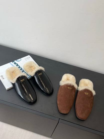 PR4DA 高品質本毛皮スリッパ【50％割引+送料無料】