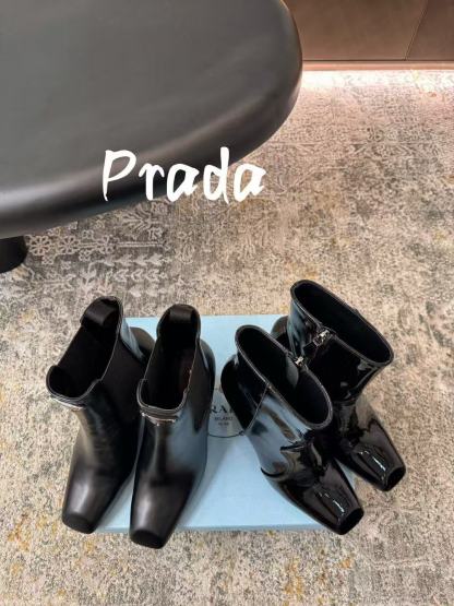 PR4DA 高品質スクエアトゥハイヒールアンクルブーツ【50％割引+送料無料】