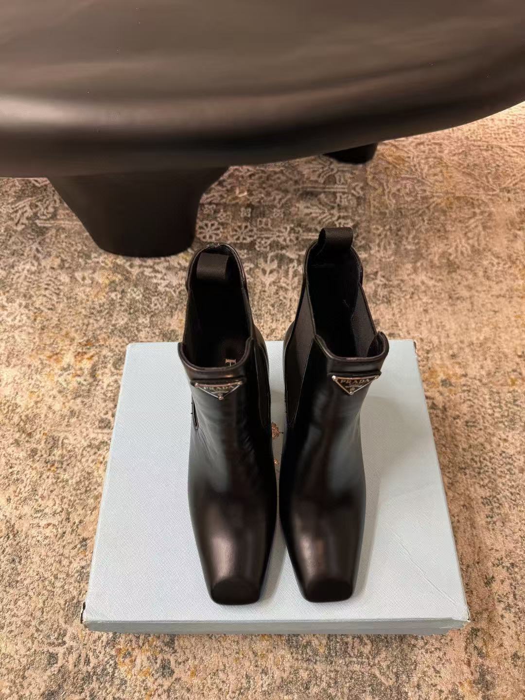 PR4DA 高品質スクエアトゥハイヒールアンクルブーツ【50％割引+送料無料】