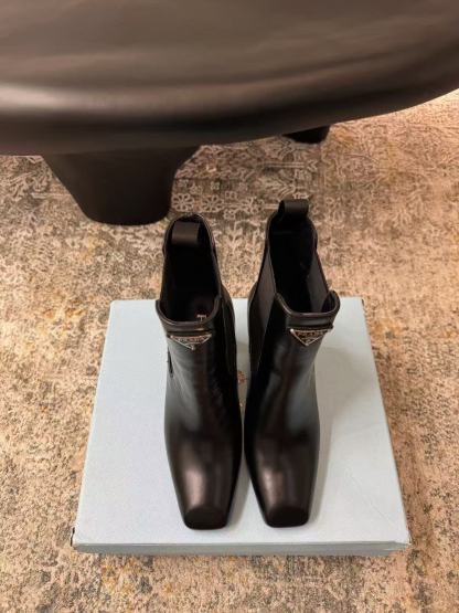 PR4DA 高品質スクエアトゥハイヒールアンクルブーツ【50％割引+送料無料】