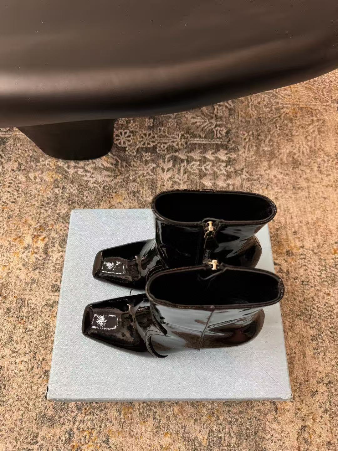 PR4DA 高品質スクエアトゥハイヒールアンクルブーツ【50％割引+送料無料】