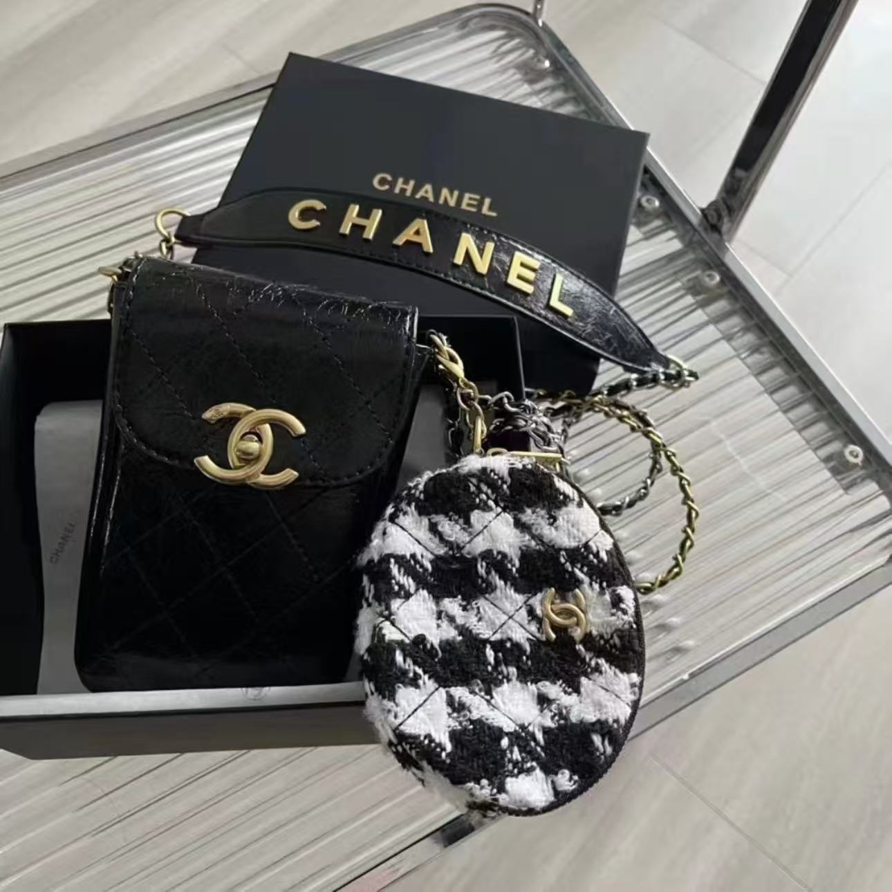 CH4NEL高品質の携帯電話ショルダーバッグ【50％割引+送料無料】