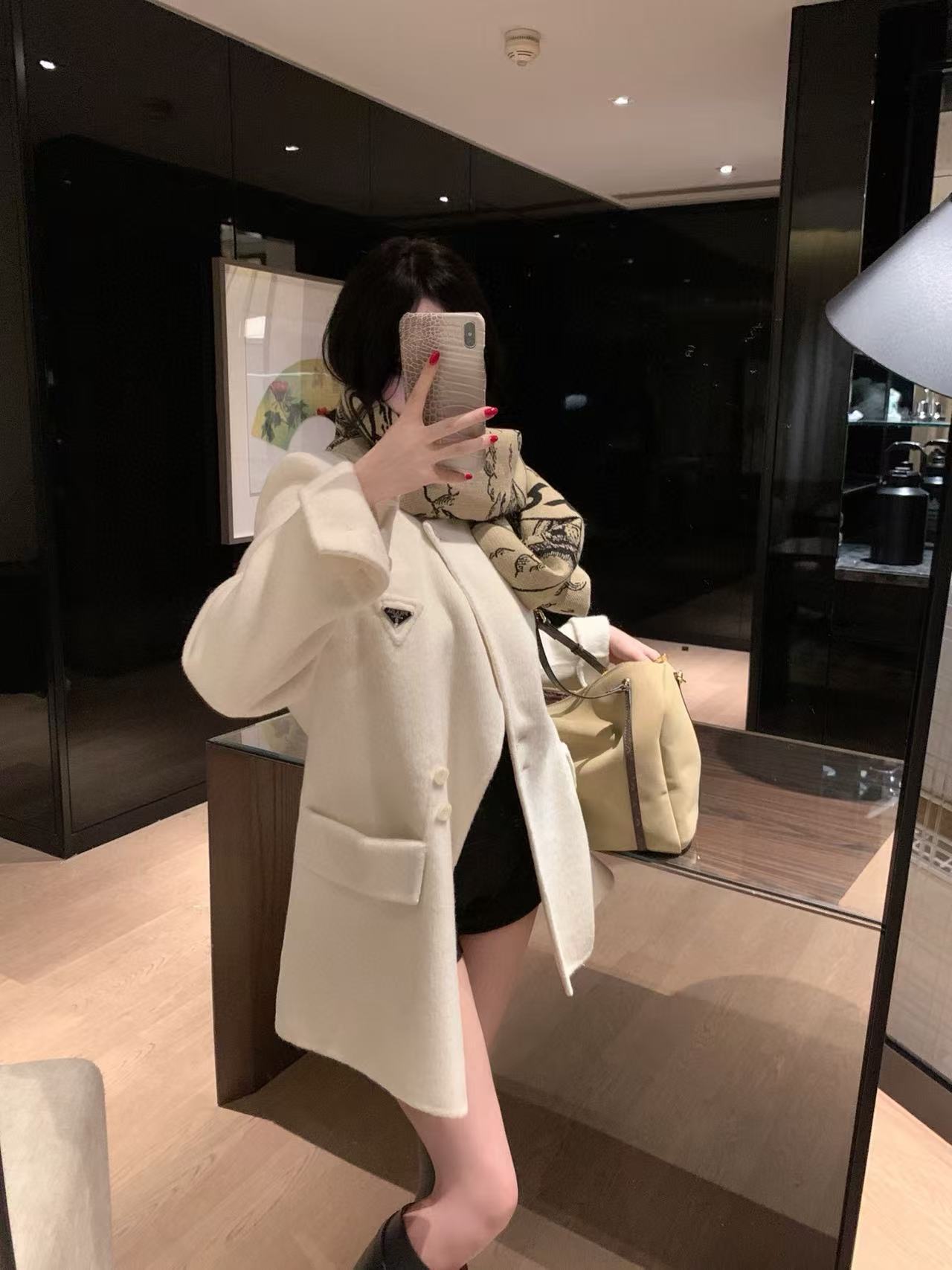 PR4DA トライアングルロゴ 両面カシミアコート【50％割引+送料無料】