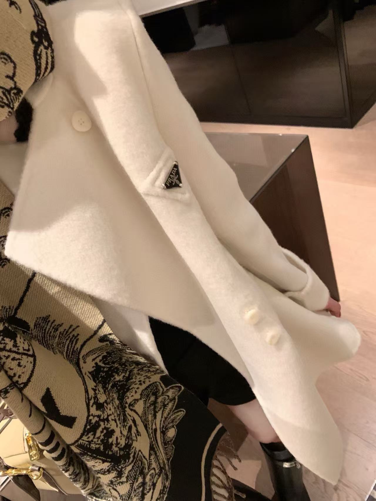 PR4DA トライアングルロゴ 両面カシミアコート【50％割引+送料無料】