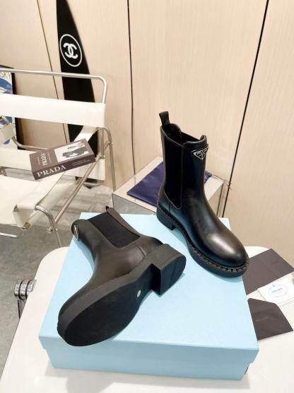 PR4DA 上質な厚底牛革/パテントレザーアンクルブーツ【50％割引+送料無料】