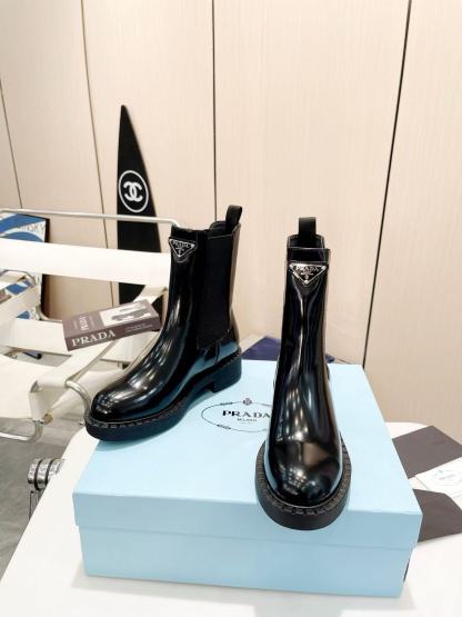 PR4DA 上質な厚底牛革/パテントレザーアンクルブーツ【50％割引+送料無料】