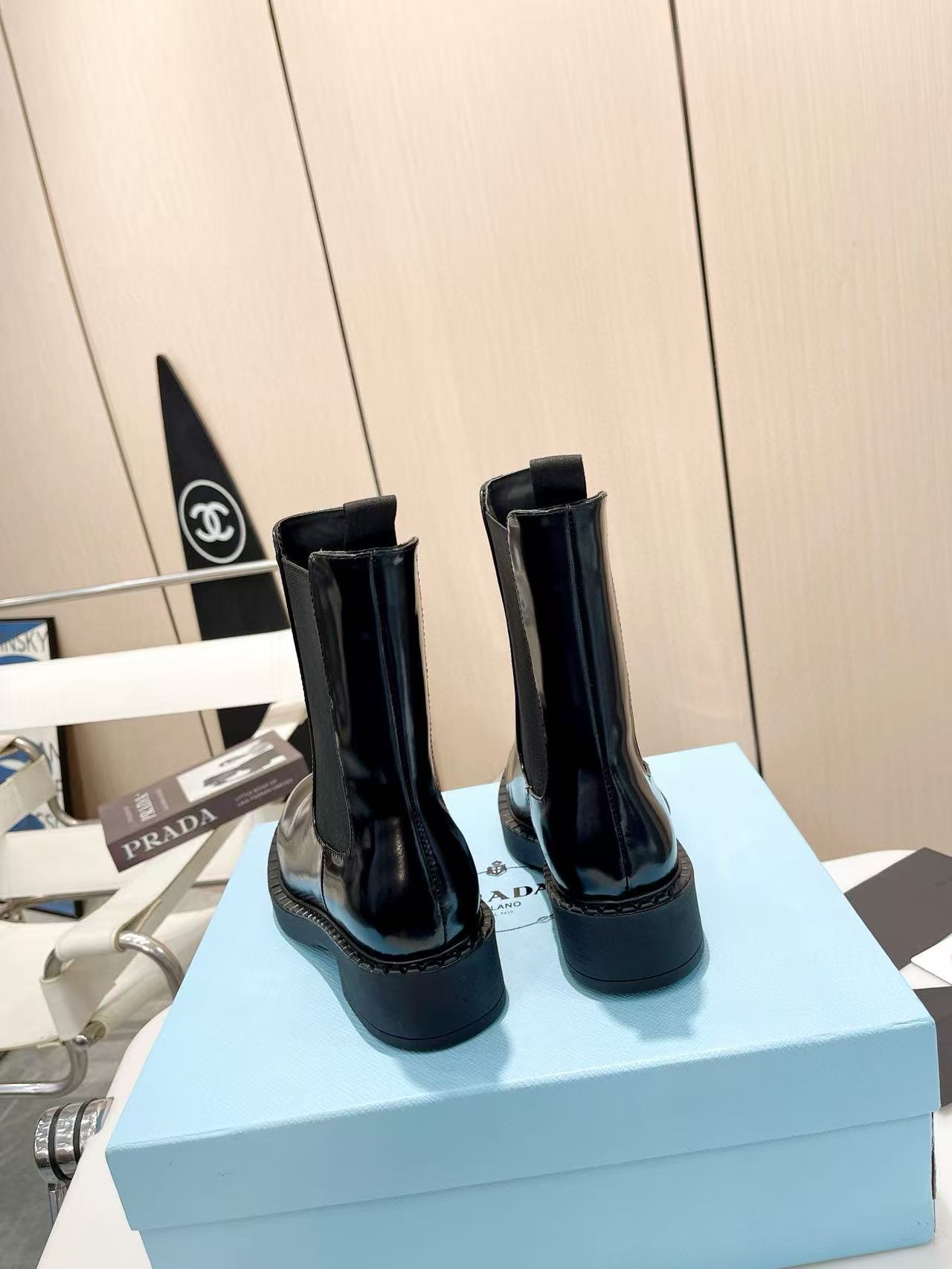 PR4DA 上質な厚底牛革/パテントレザーアンクルブーツ【50％割引+送料無料】