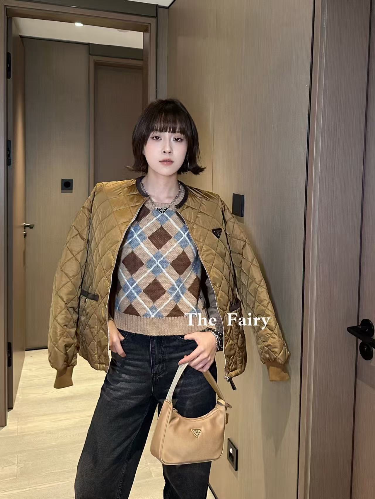 PR4DAトライアングルロゴ チェックジャケット【50％割引+送料無料】