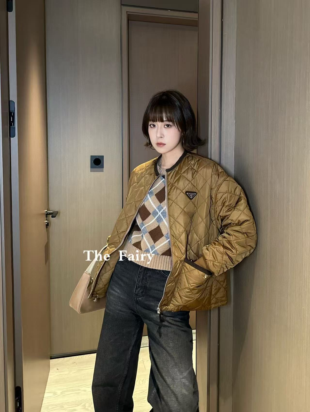 PR4DAトライアングルロゴ チェックジャケット【50％割引+送料無料】