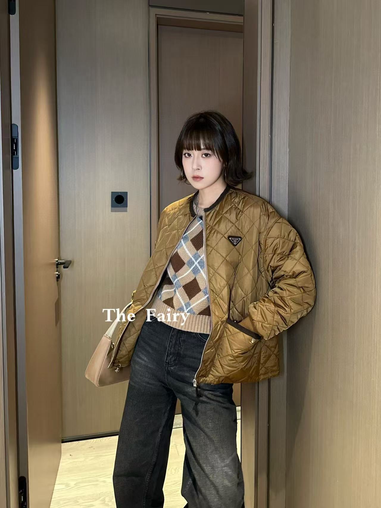 PR4DAトライアングルロゴ チェックジャケット【50％割引+送料無料】