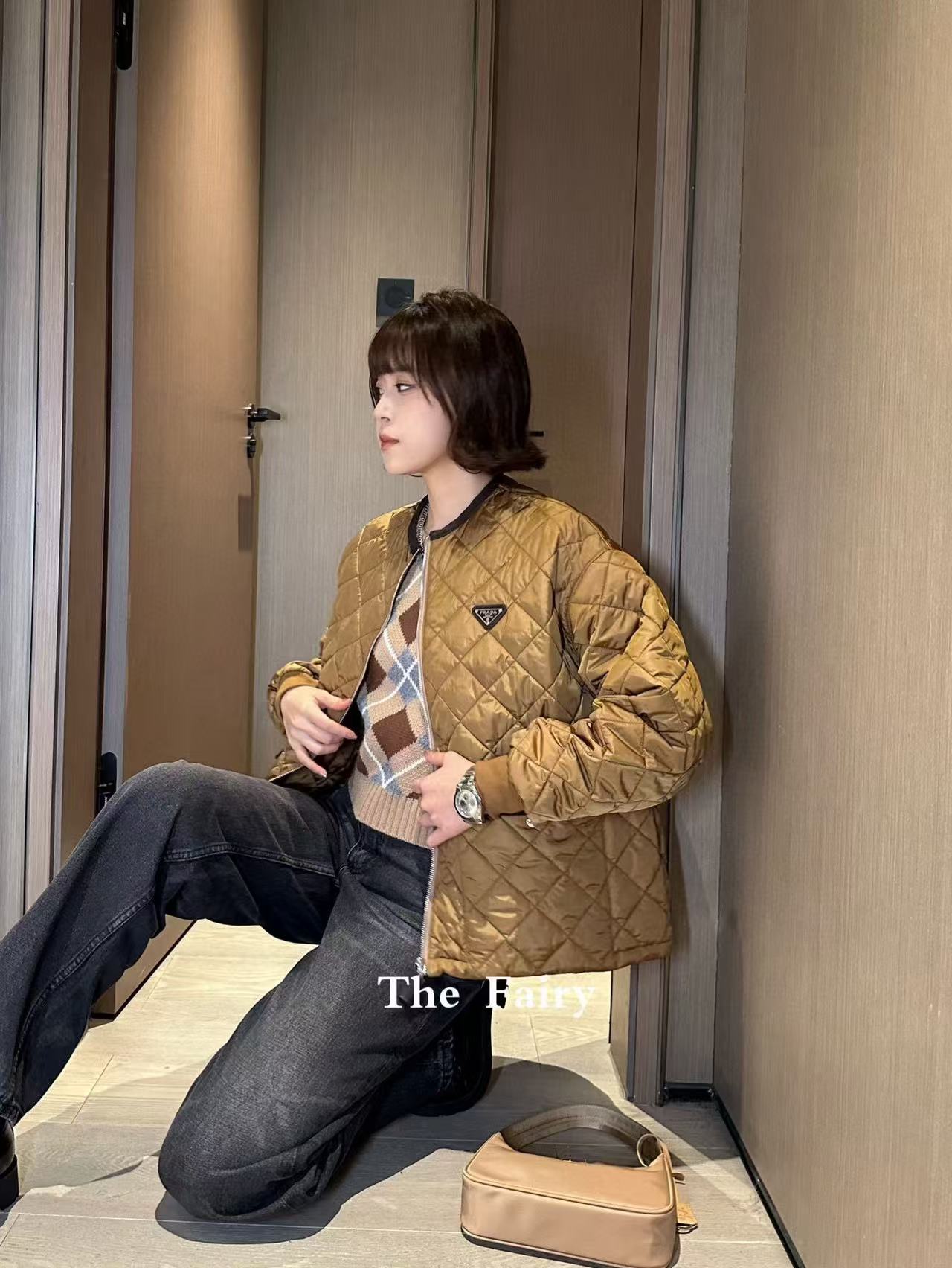 PR4DAトライアングルロゴ チェックジャケット【50％割引+送料無料】