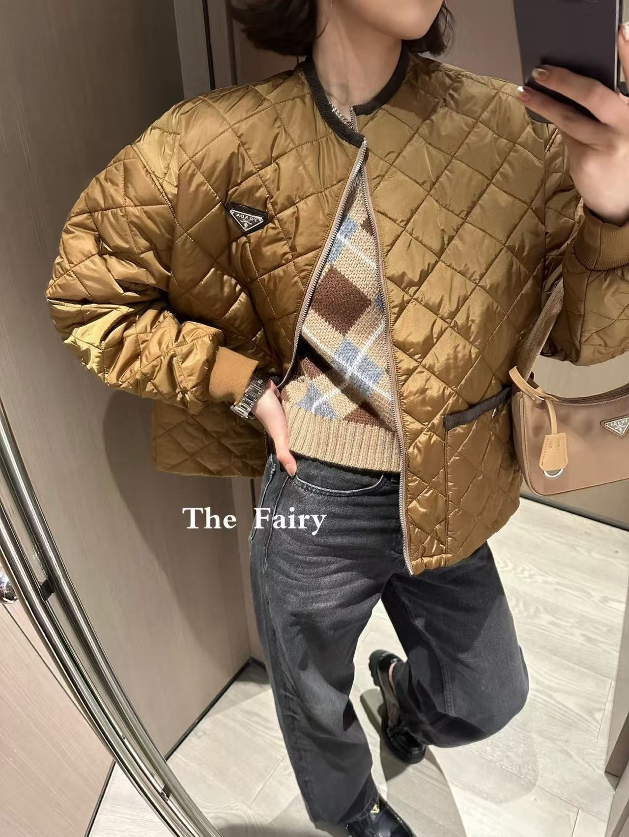 PR4DAトライアングルロゴ チェックジャケット【50％割引+送料無料】