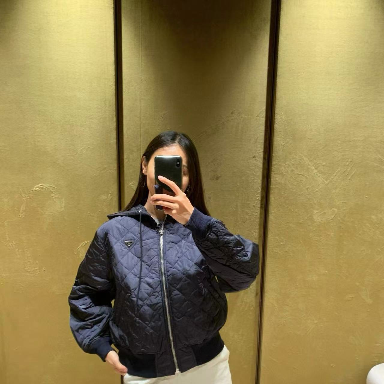 PR4DA トライアングルロゴ チェック柄 フード付きジャケット【50％割引+送料無料】