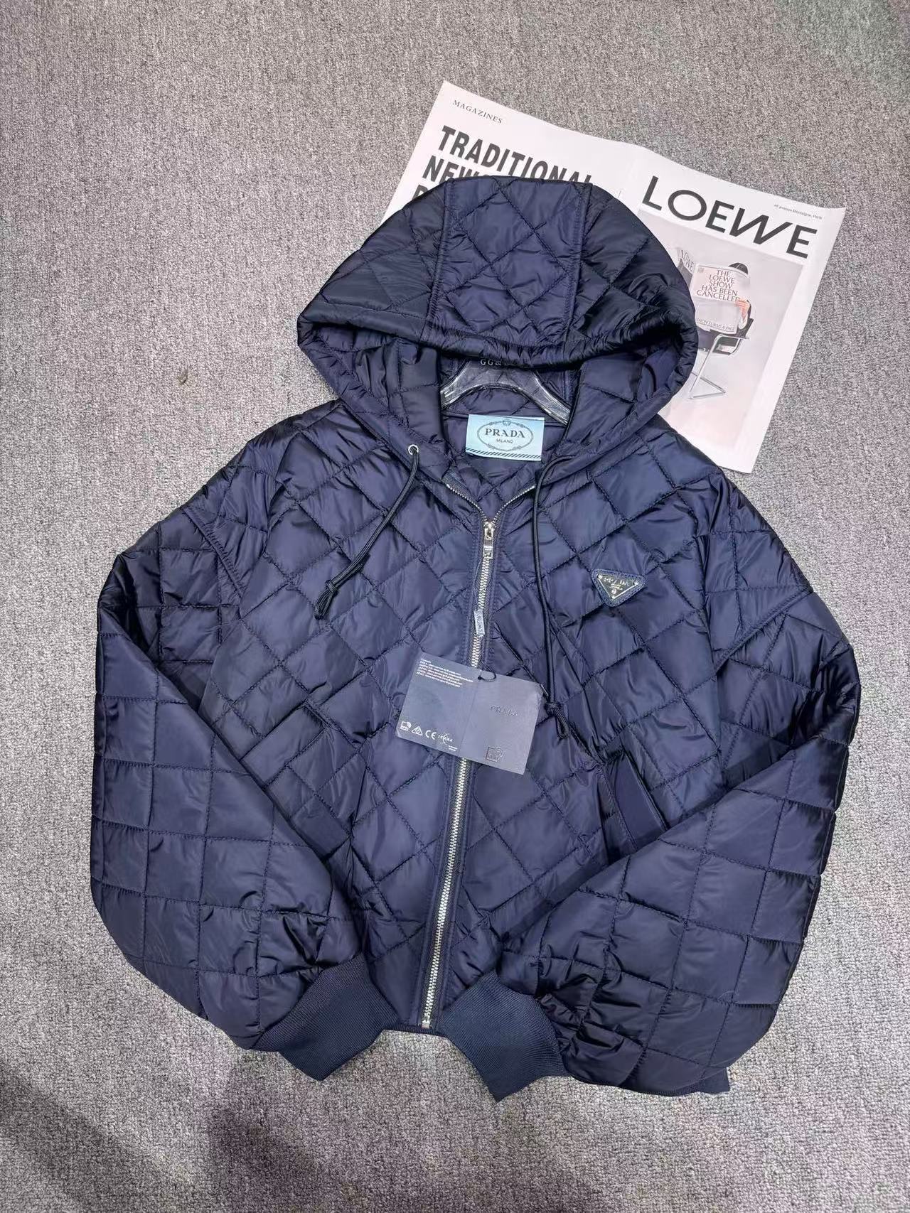 PR4DA トライアングルロゴ チェック柄 フード付きジャケット【50％割引+送料無料】