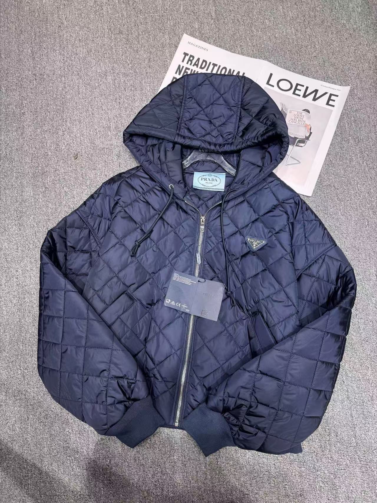 PR4DA トライアングルロゴ チェック柄 フード付きジャケット【50％割引+送料無料】