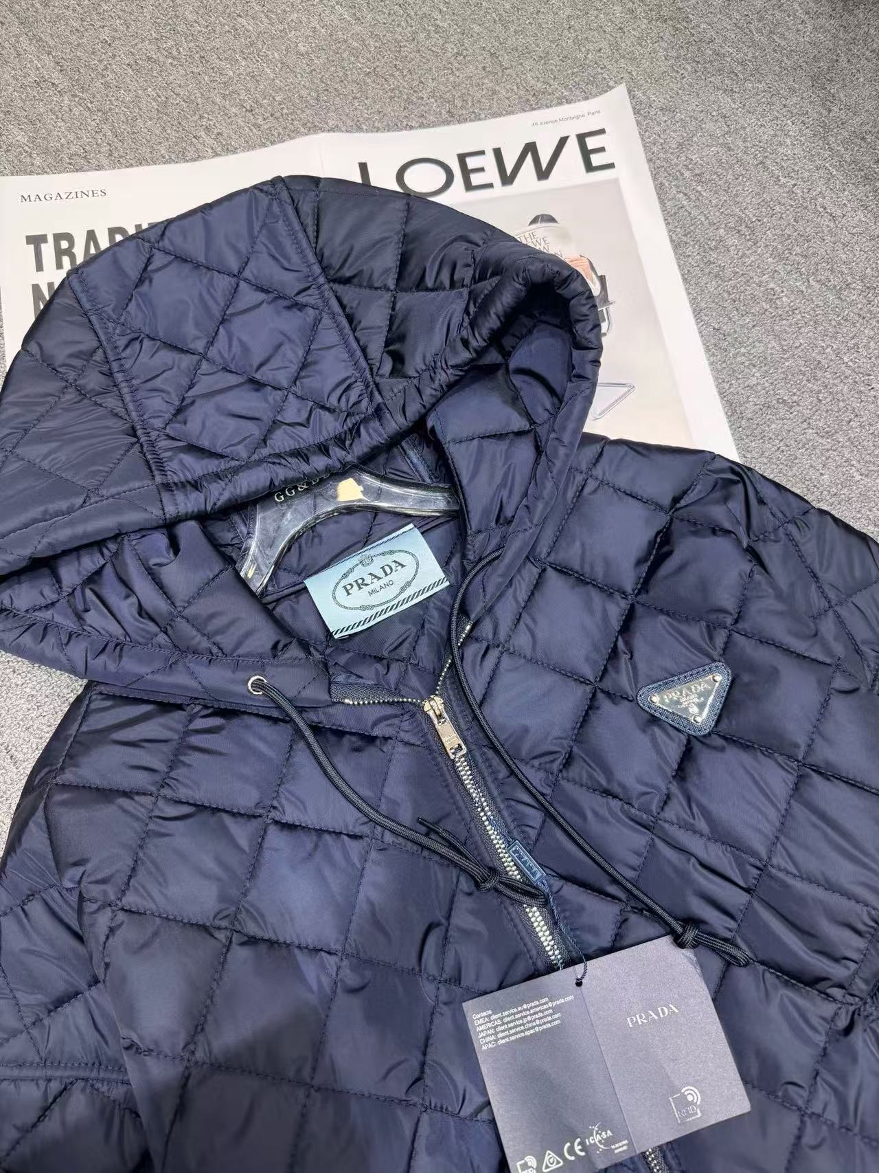 PR4DA トライアングルロゴ チェック柄 フード付きジャケット【50％割引+送料無料】