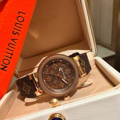 LVモノグラムレザーストラップレディース腕時計【50％割引+送料無料】