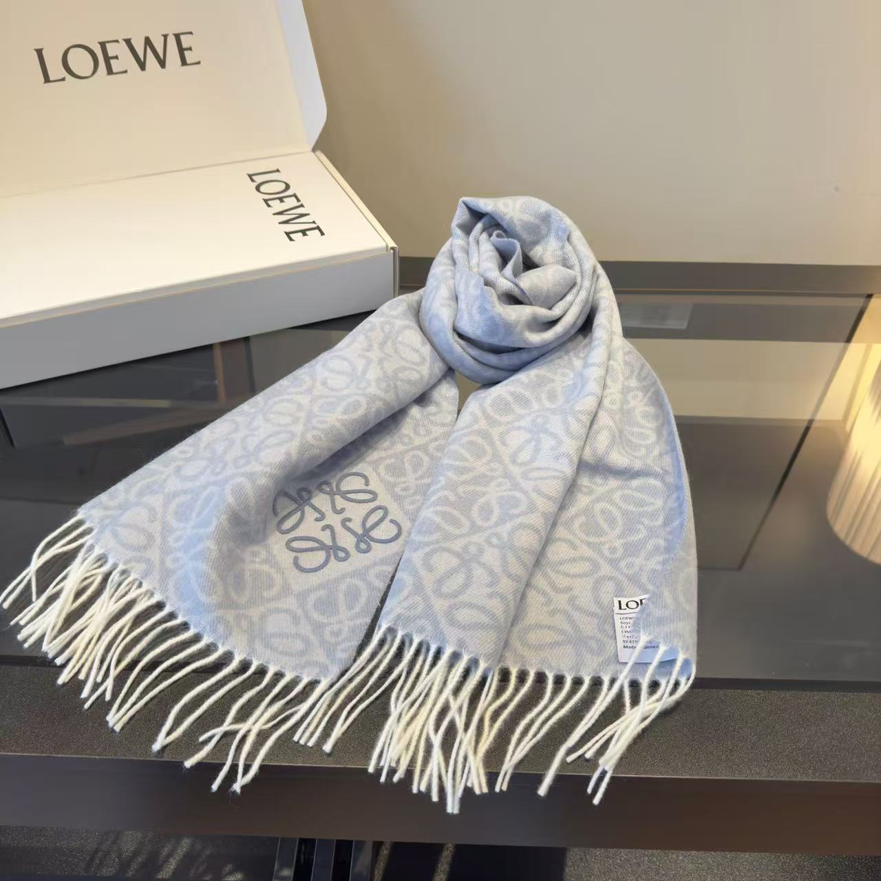 L0WEW カシミヤ タッセル スカーフ【50％割引+送料無料】