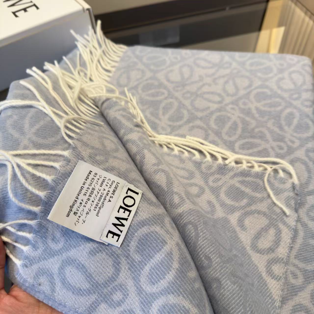 L0WEW カシミヤ タッセル スカーフ【50％割引+送料無料】