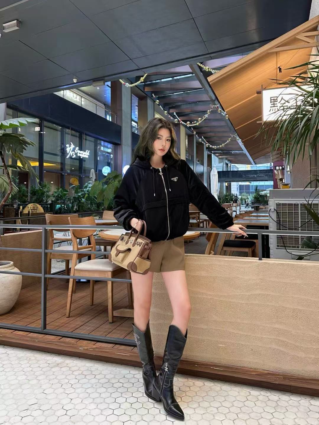 PR4DA ベルベット フード付き ジップアップ ジャケット【50％割引+送料無料】