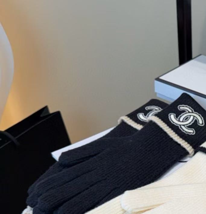 CHANE1 ダブルC ウールグローブ【50％割引+送料無料】