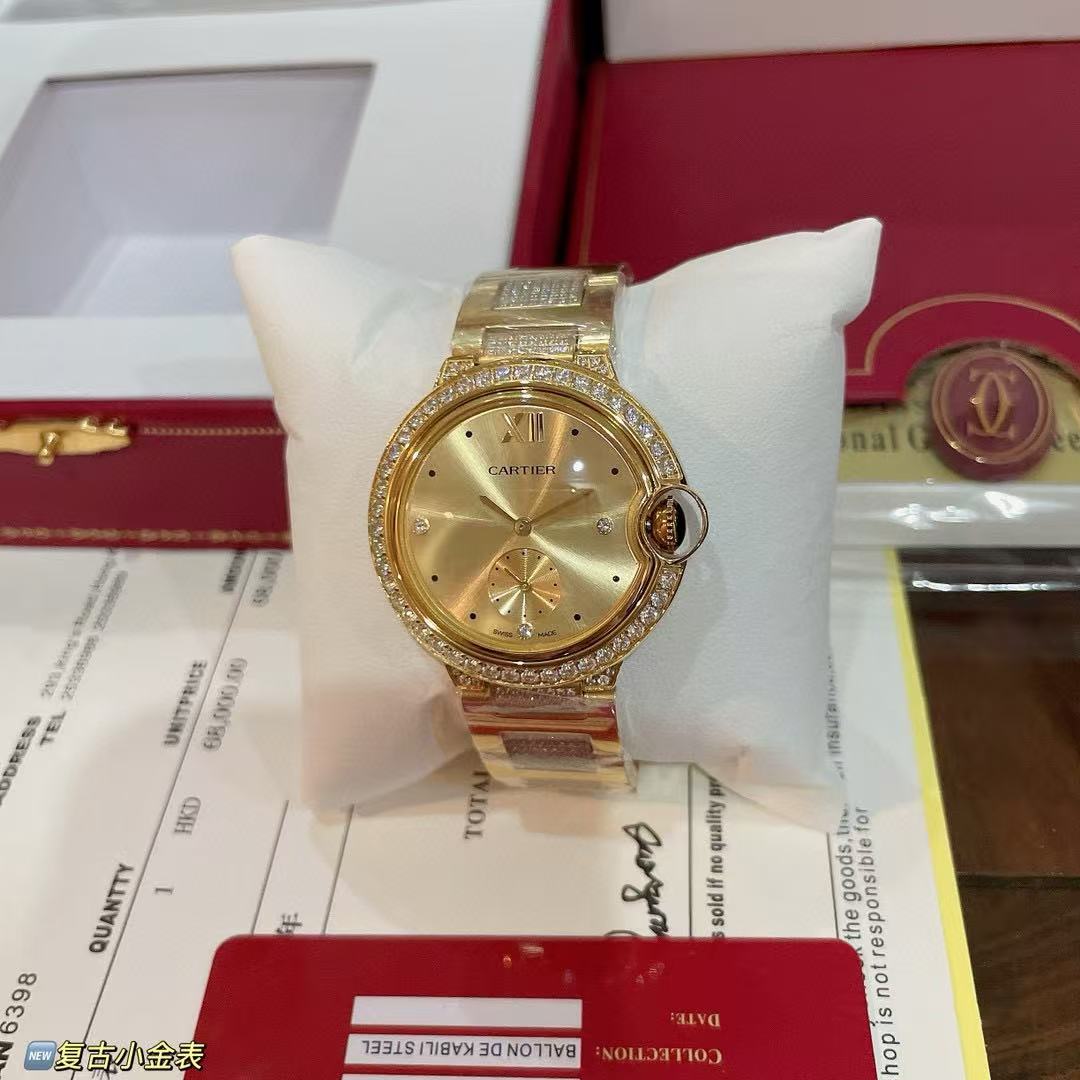 CART1ER ダイヤモンドセット ゴールド レディースウォッチ【50％割引+送料無料】