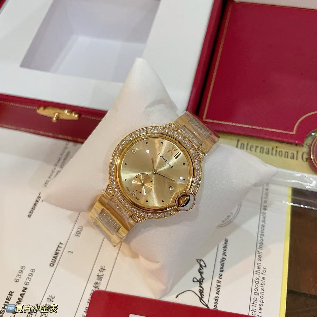 CART1ER ダイヤモンドセット ゴールド レディースウォッチ【50％割引+送料無料】