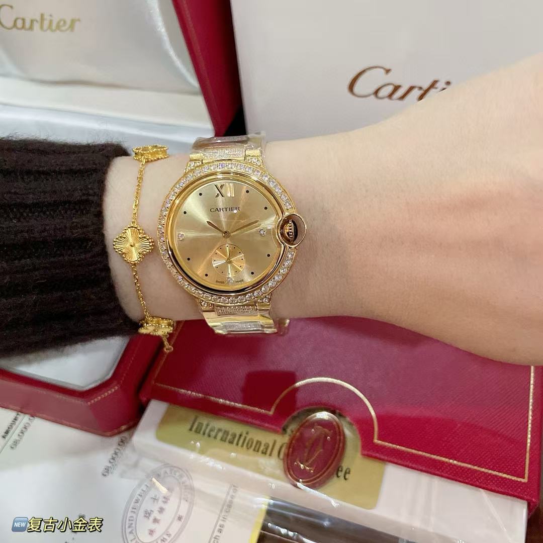 CART1ER ダイヤモンドセット ゴールド レディースウォッチ【50％割引+送料無料】
