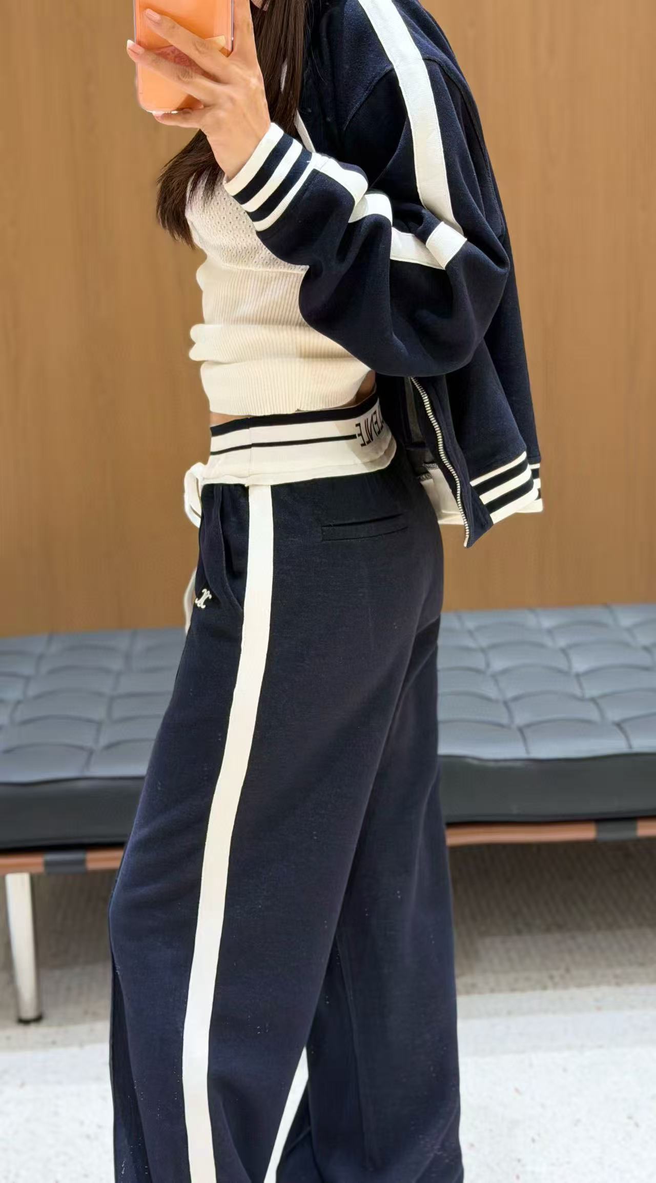 CEL1NE 凱旋門フード付きジャケット + パンツ ツーピースセット【50％割引+送料無料】