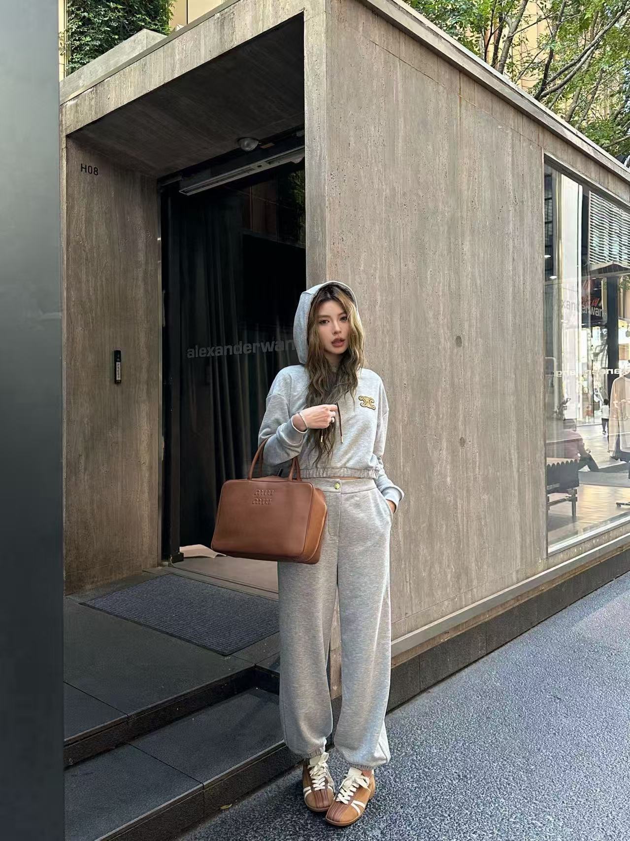 CEL1NE ツーピースセット：フード付きジャケットとパンツ【50％割引+送料無料】