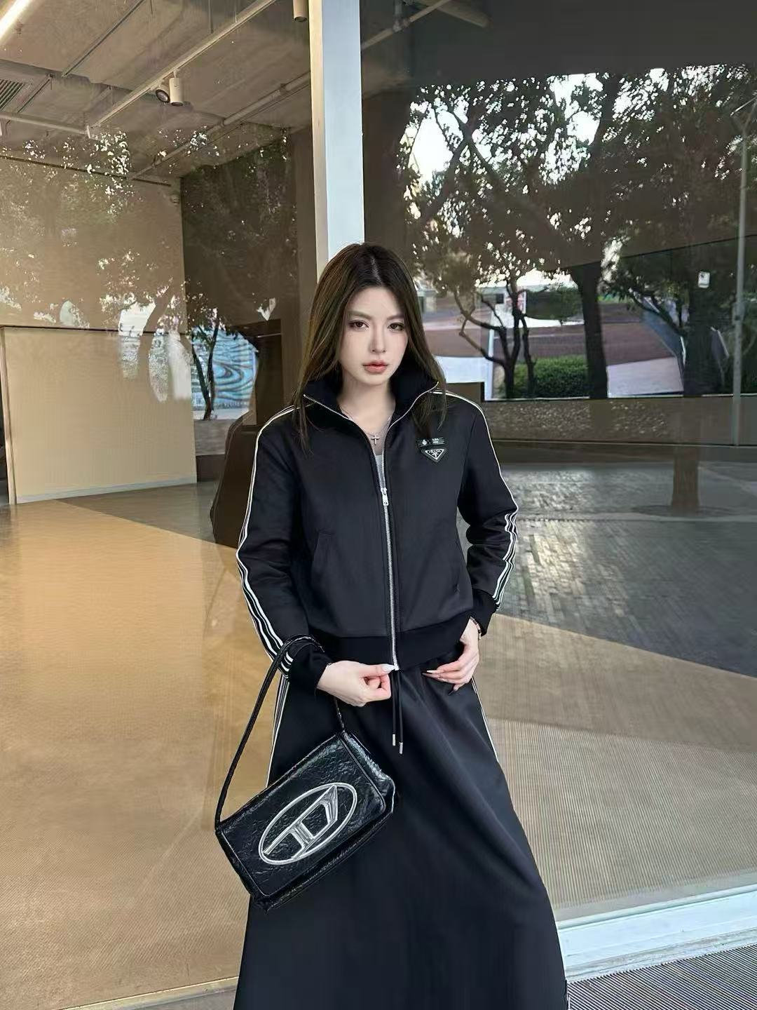 PR4DA 高品質ジッパージャケット+スカート ツーピースセット【50％割引+送料無料】