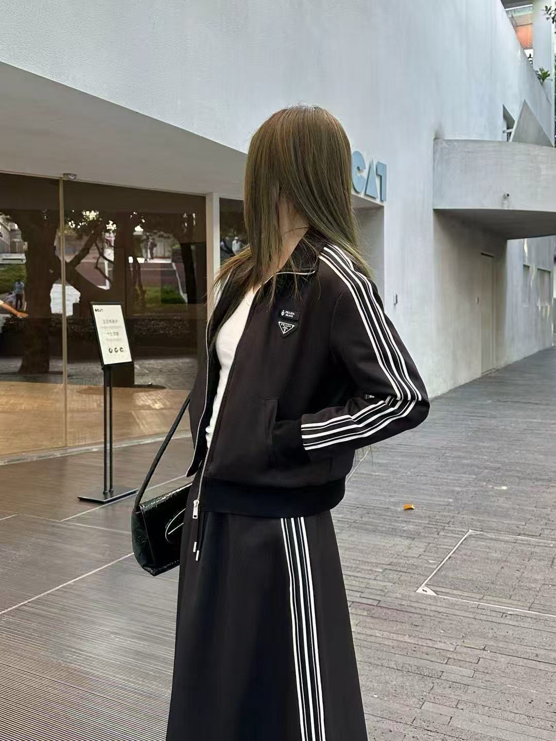 PR4DA 高品質ジッパージャケット+スカート ツーピースセット【50％割引+送料無料】