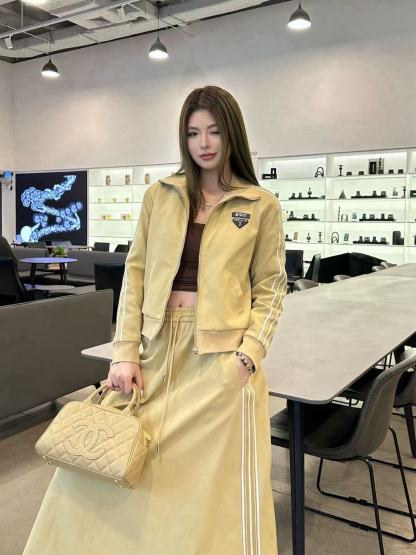 PR4DA 高品質ジッパージャケット+スカート ツーピースセット【50％割引+送料無料】