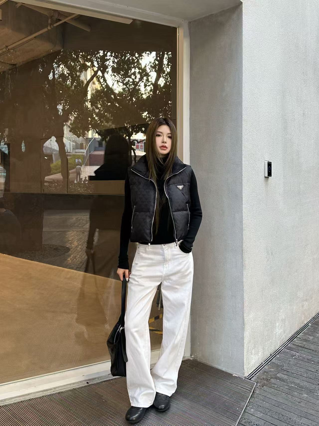 PR4DA 秋冬 高品質 ジャカード ダウンベスト【50％割引+送料無料】