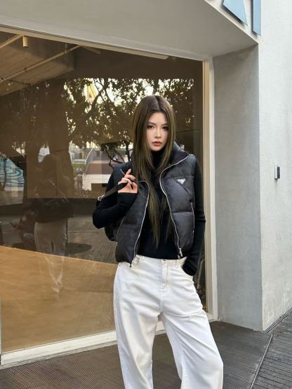 PR4DA 秋冬 高品質 ジャカード ダウンベスト【50％割引+送料無料】