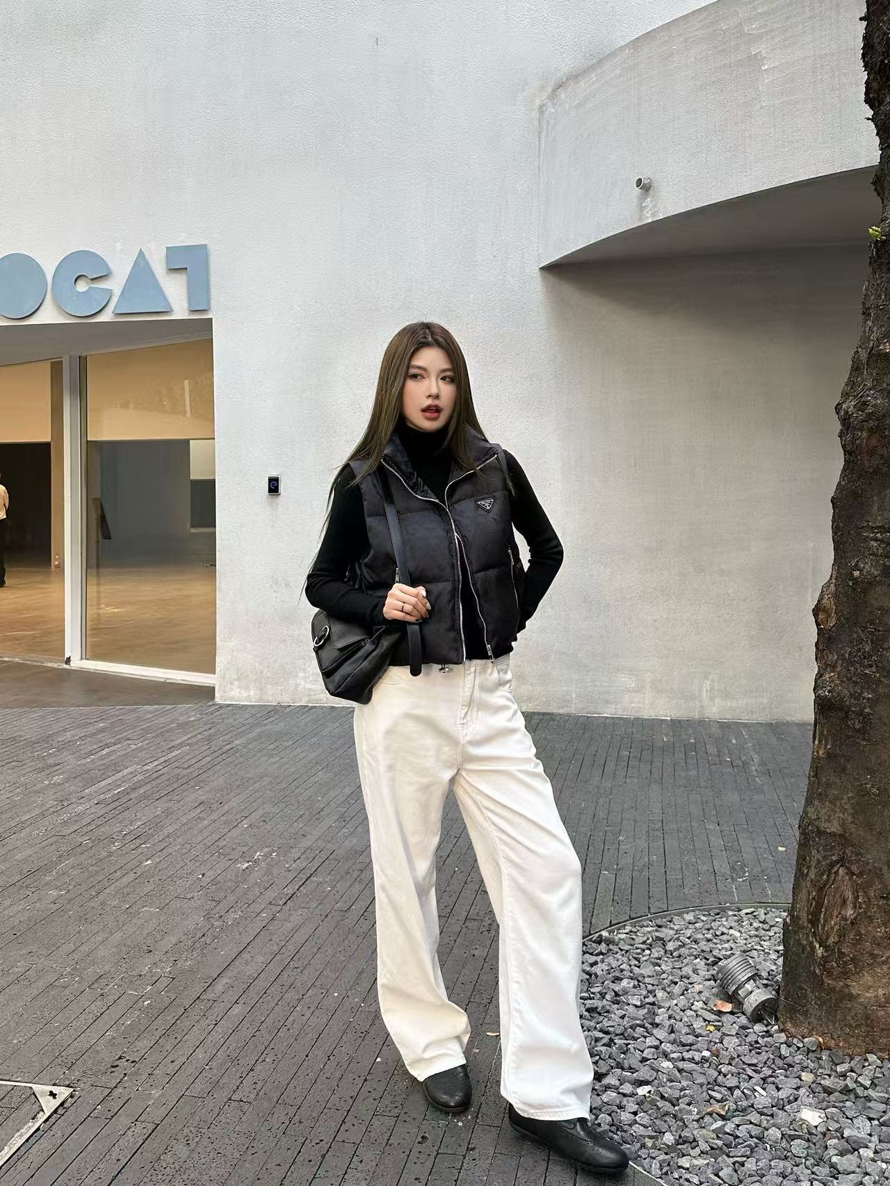 PR4DA 秋冬 高品質 ジャカード ダウンベスト【50％割引+送料無料】