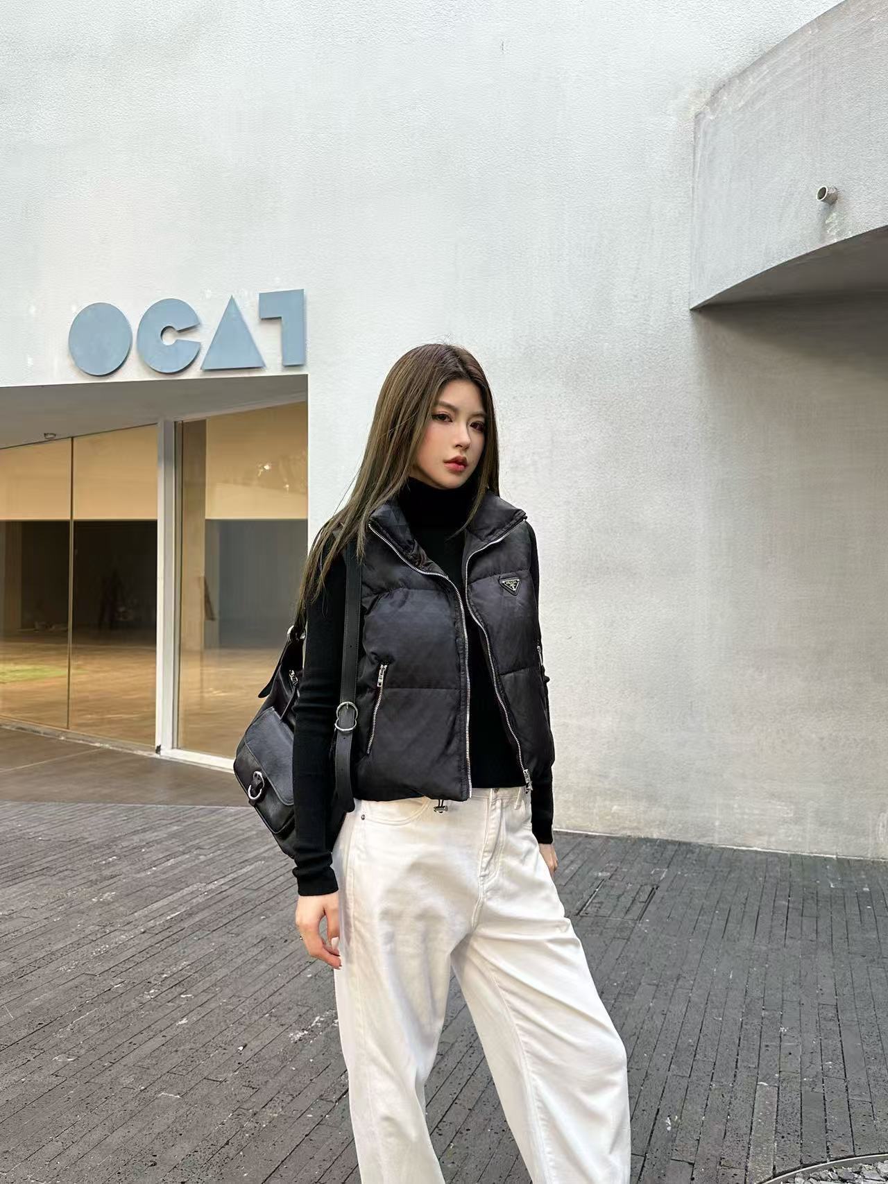 PR4DA 秋冬 高品質 ジャカード ダウンベスト【50％割引+送料無料】