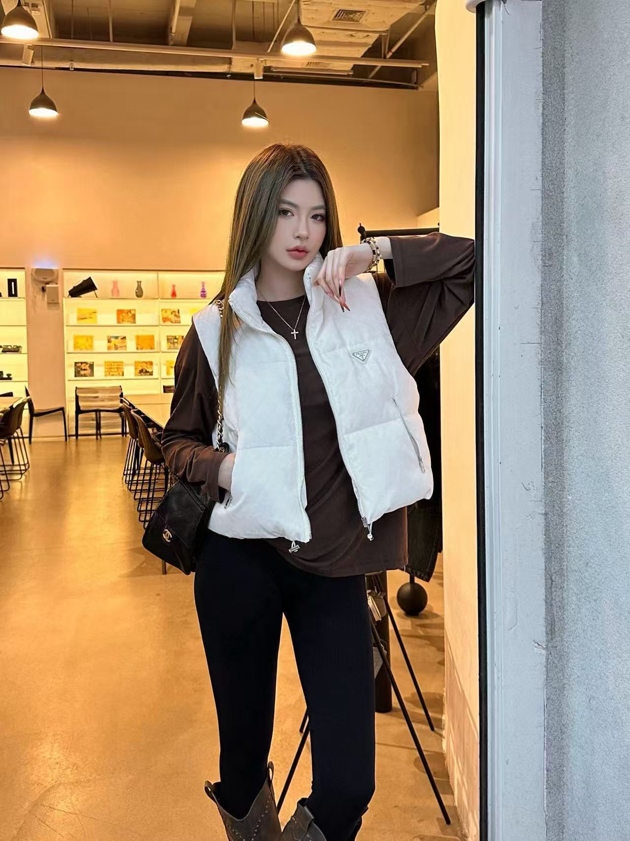 PR4DA 秋冬 高品質 ジャカード ダウンベスト【50％割引+送料無料】