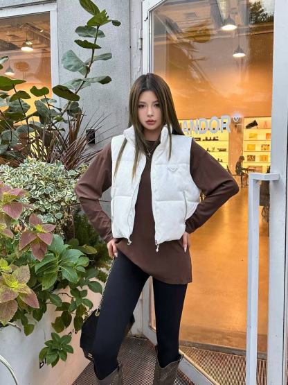 PR4DA 秋冬 高品質 ジャカード ダウンベスト【50％割引+送料無料】