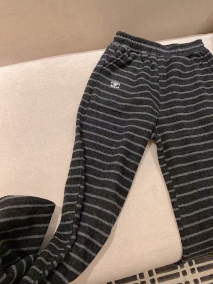 CEL1NE 凱旋門フリース裏地ストライプカジュアルパンツ【50％割引+送料無料】