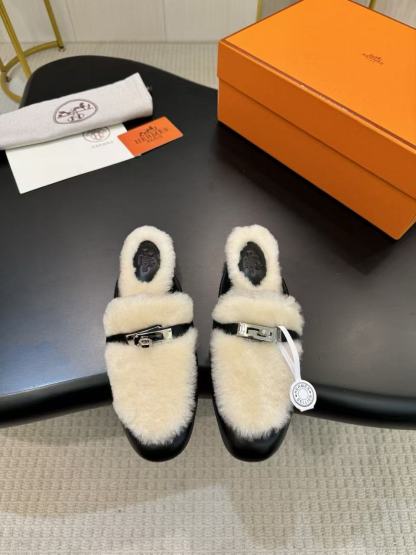 HERME5 高品質ウールスリッパ【50％割引+送料無料】