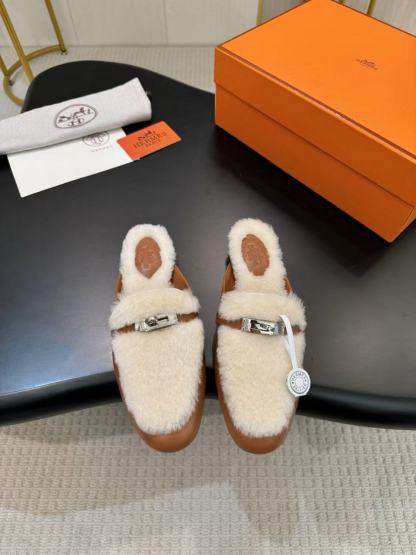 HERME5 高品質ウールスリッパ【50％割引+送料無料】