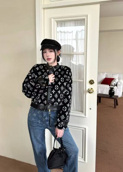 LVプリントジッパージャケット【50％割引+送料無料】