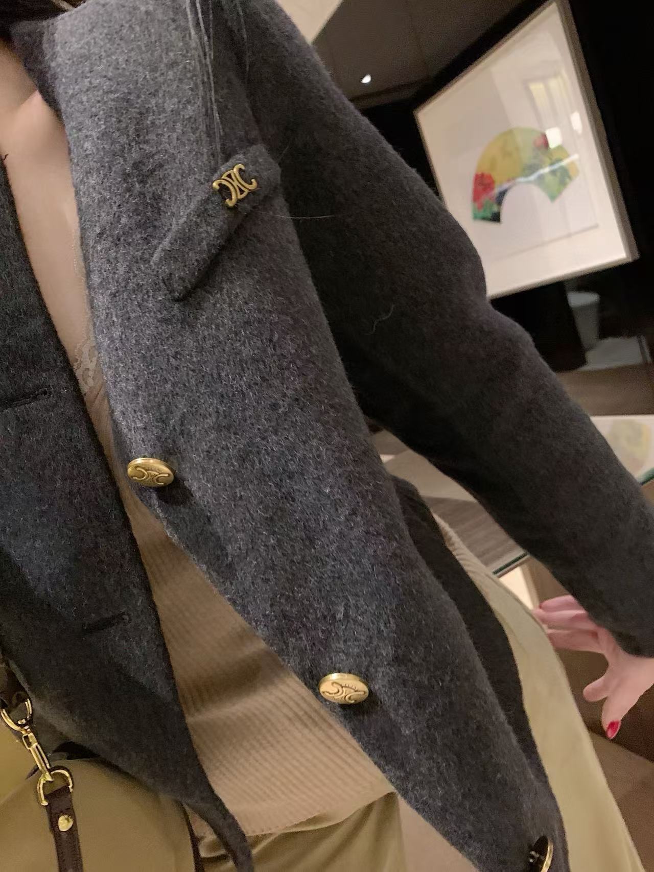 CEL1NEメタルボタン両面カシミヤコート【50％割引+送料無料】