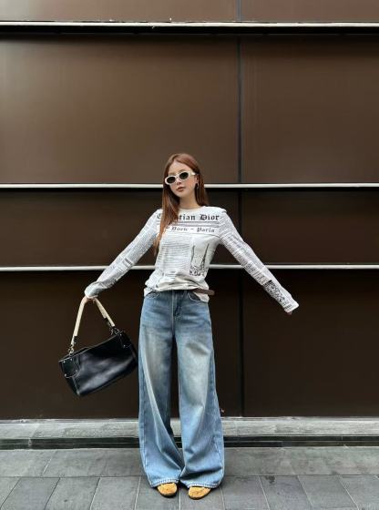 DIOR ニュースペーパーレターTシャツ【50％割引+送料無料】